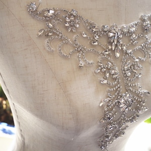 Strass Braut Ausschnitt Applikation für Brautkleid, StrassKragen für Brautkleid, Brautkleid Zubehör, Strass Halskette