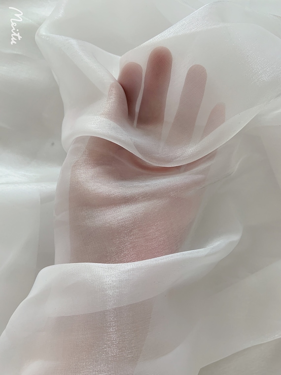 shiny solid organza fabric, sheer shine organza fabric for dress, couture