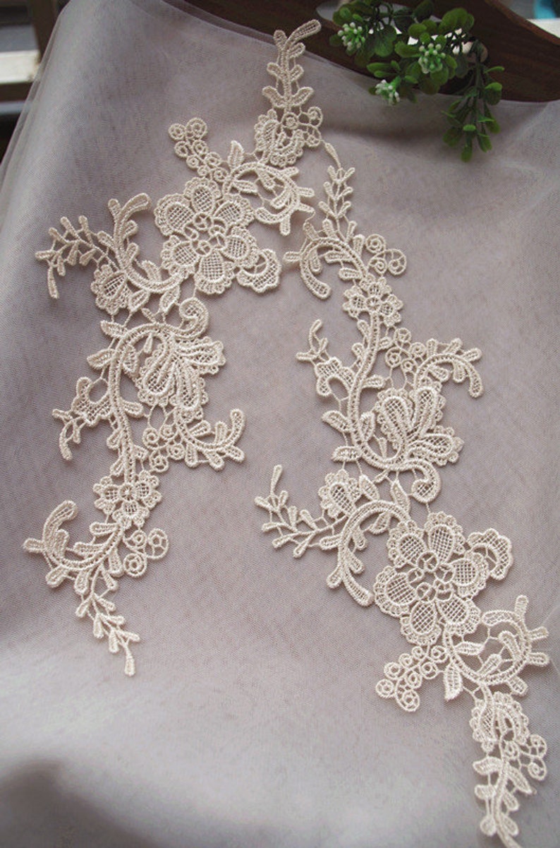 Navy blue lace applique by pairs venice lace applique Etsy