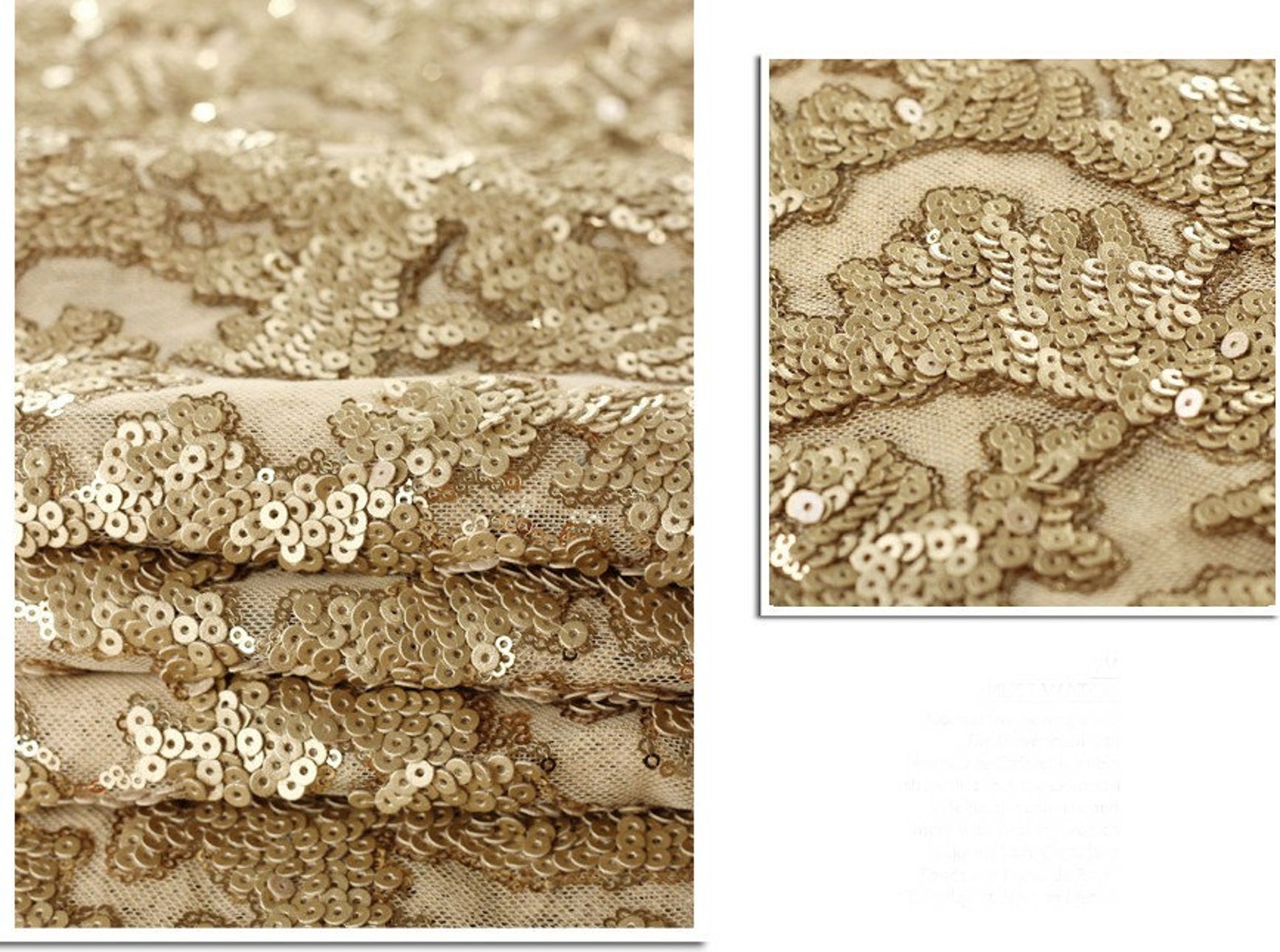 Gold Sequin Embriodered Lace Fabric Super Luxury Sequin Etsy