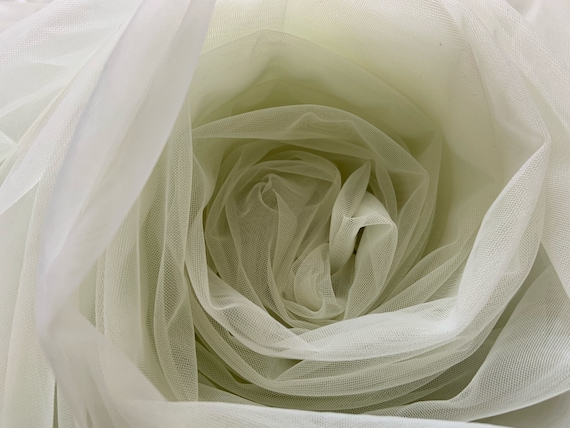 light green High density tulle fabric, extra dense mesh fabric for wedding prop, dress, party decors
