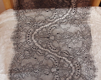 black chantilly lace trim, eyelash lace fabric