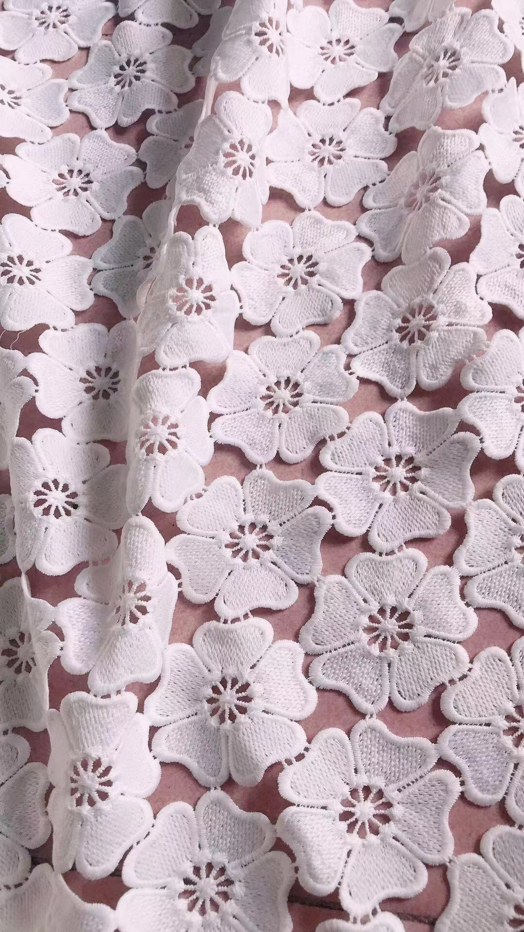 Lace fabric with Flowers lace fabric with embroidered trees Etsy