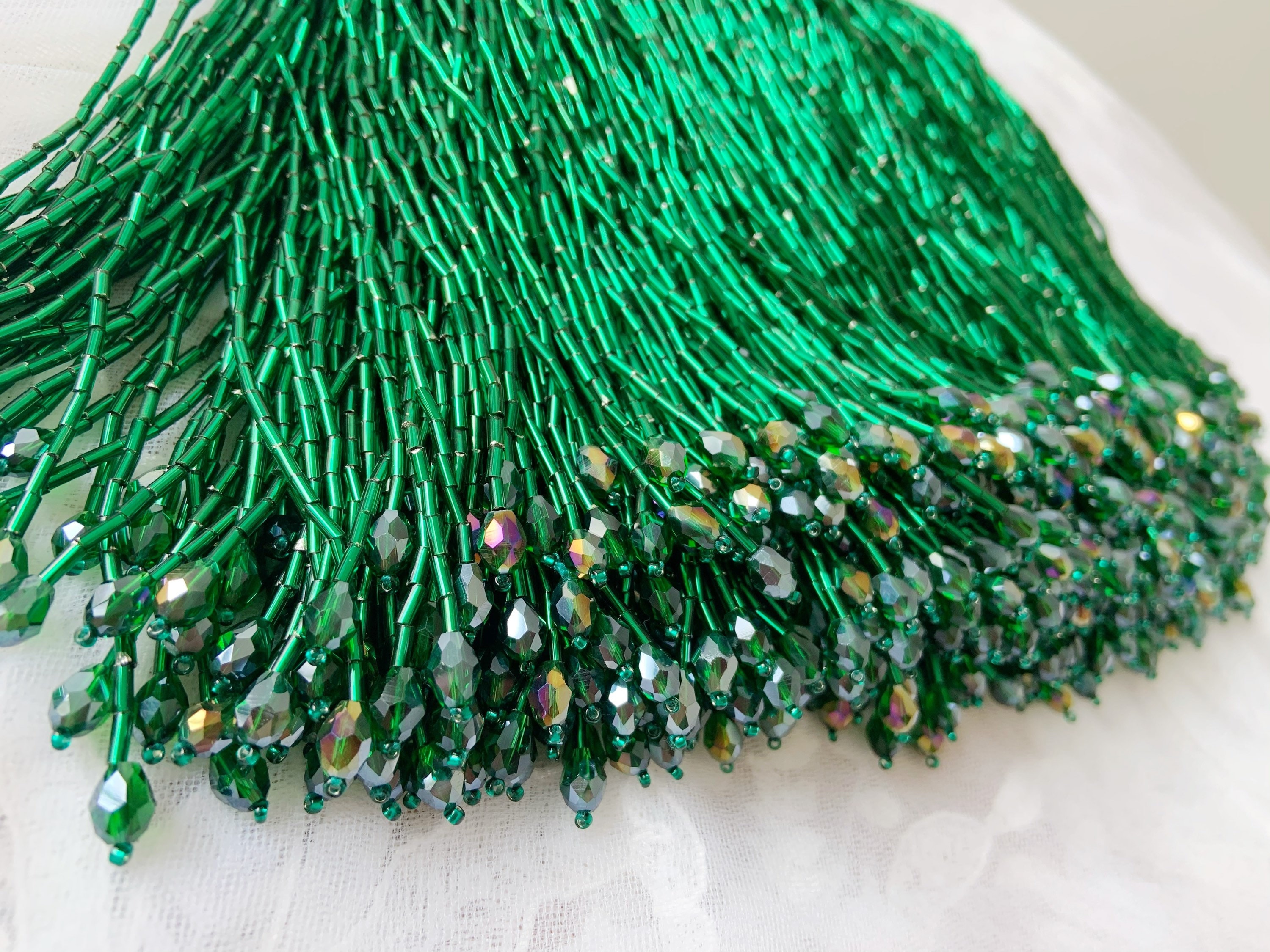 1 Yard 2022 new arrival Delicate bead Fringe trim for haute couture,  handmade bead fringe tassel, Millinery Crafts Dance Costume