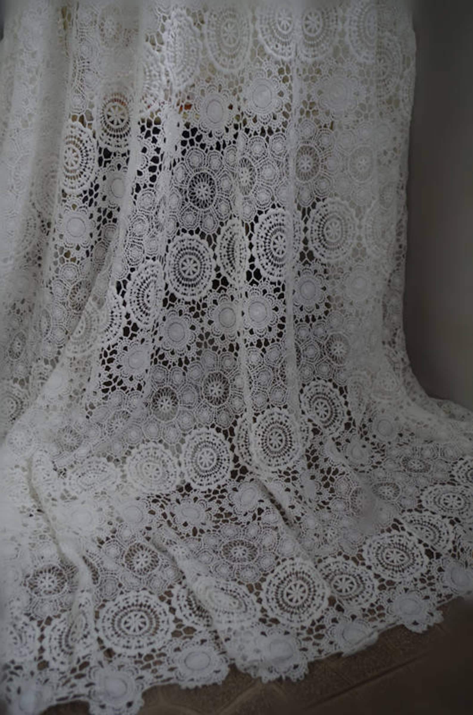 Off White Cotton Guipure Lace Fabric Cotton Lace Fabricchic Etsy