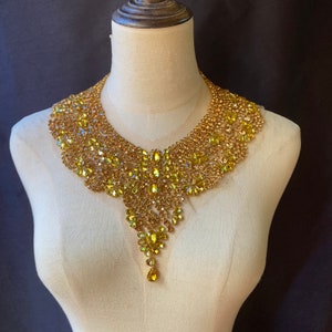 Strass Halsband Applikation, Strass Halsband für Couture, Kleid, Kostüm