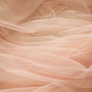 peach mesh Fabrics,  coral tulle fabric, Gauze fabric , wedding decors