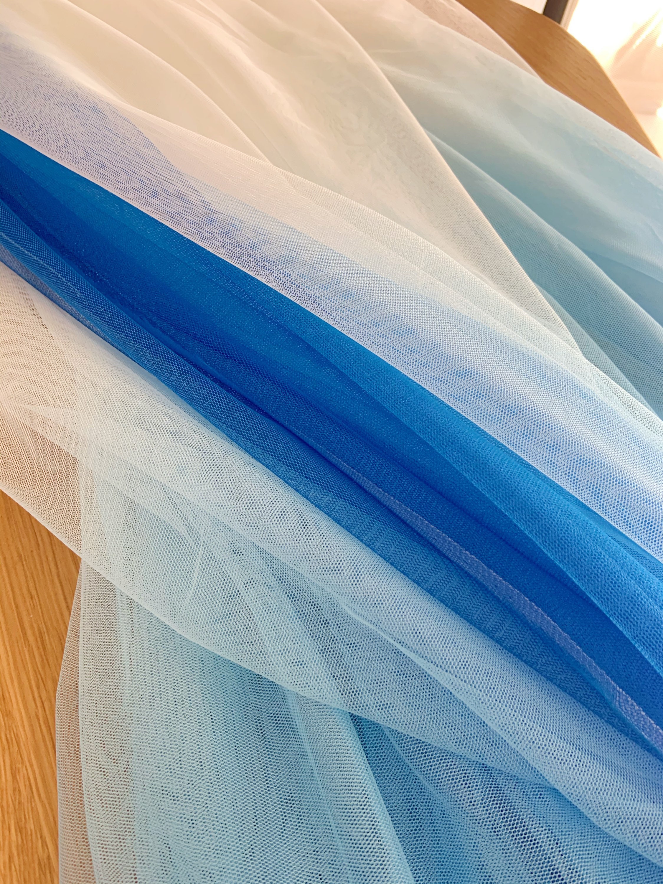 Light Blue 300cm Wide Fine Tulle Fabric – On Trend Fabrics