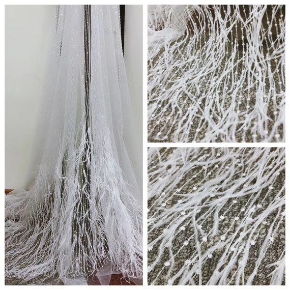 ostrich feather fabric