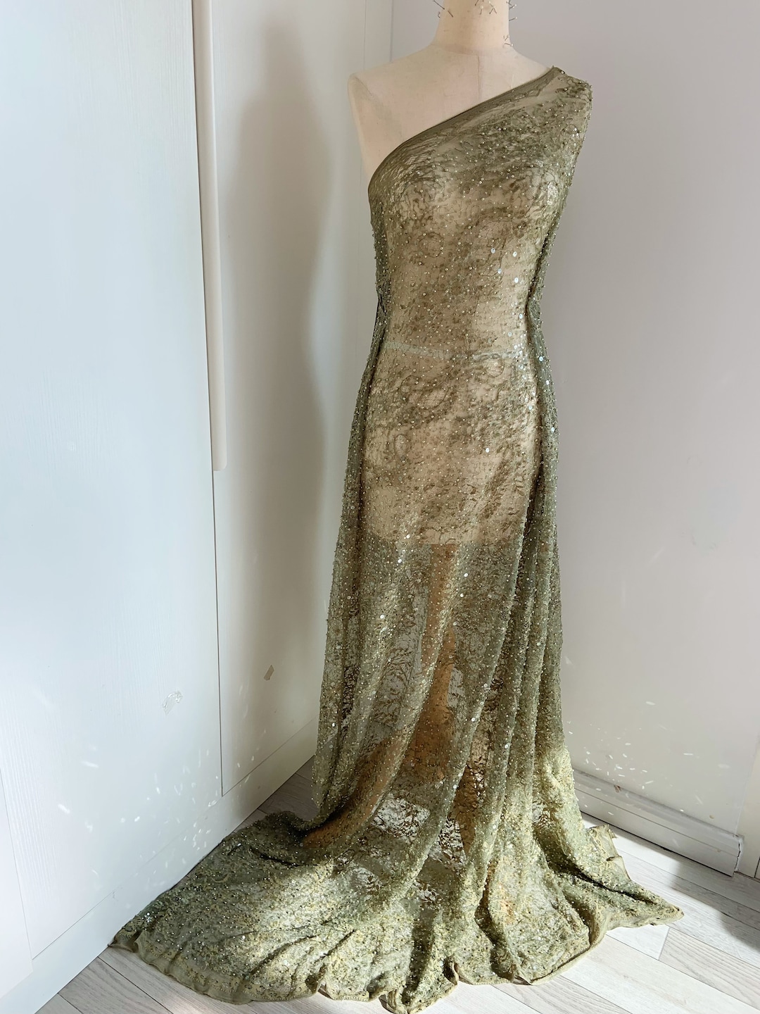 Olive Green Lace Serenity