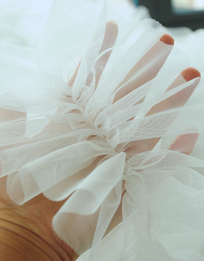 White 6 Inches Extra Dense Ruffled Trim for Tutu Dress Soft | Etsy
