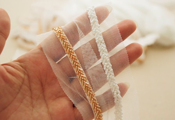 gold bead trim by the yard