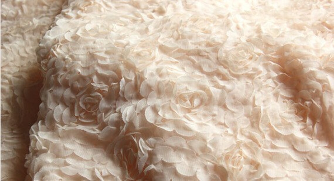 Nude Rosette Fabric for flower girl dress chiffon rosette | Etsy