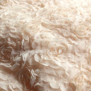 Nude Rosette Fabric for Flower Girl Dress Chiffon Rosette - Etsy