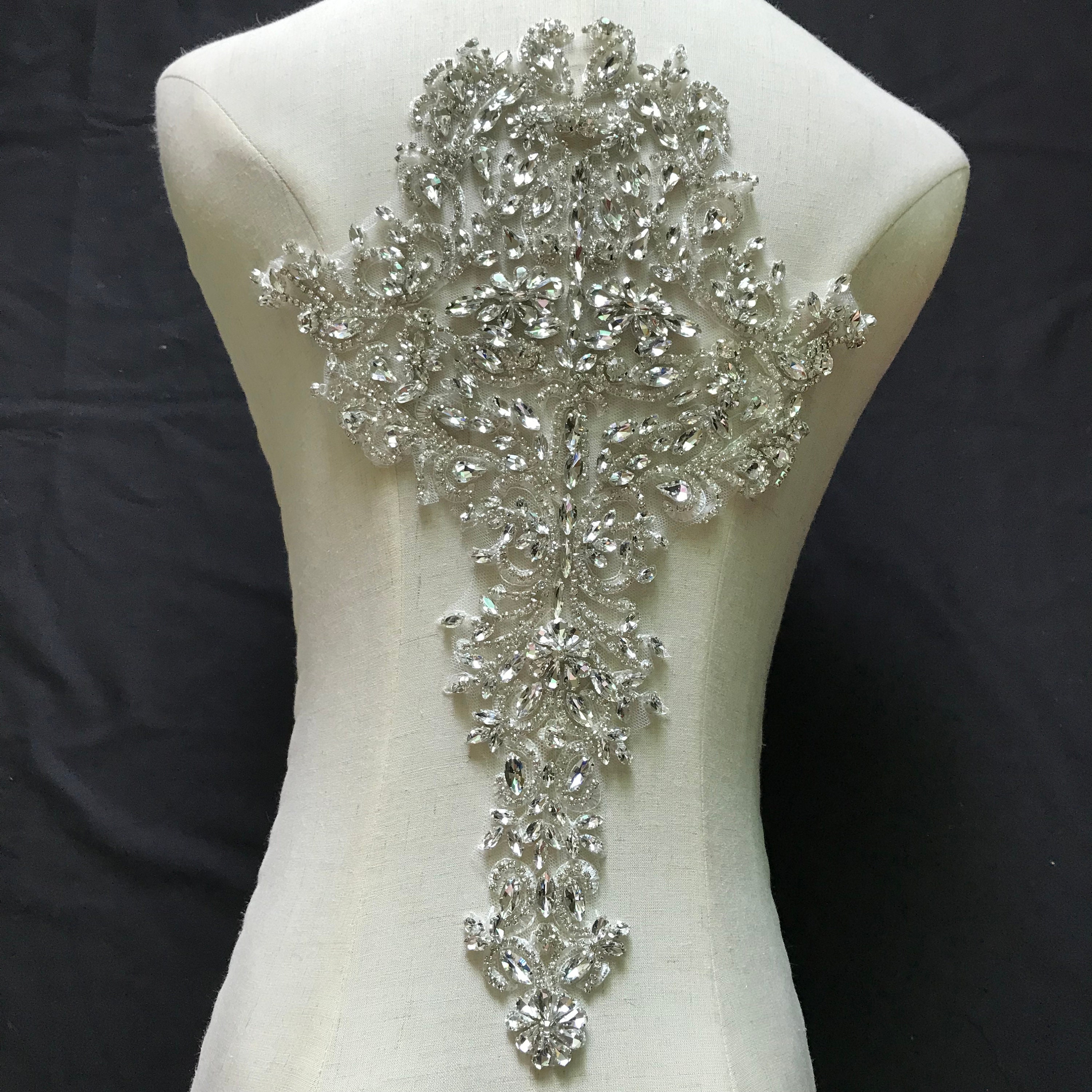 Rhinestone bodice applique crystal applique crystal bodice Etsy