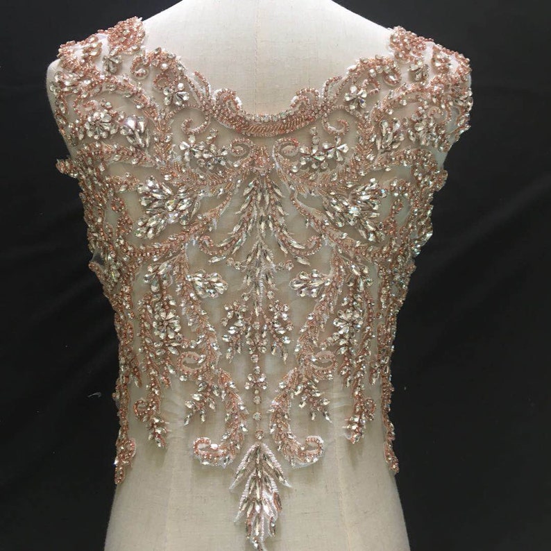 Rhinestone bodice applique crystal applique crystal bodice Etsy