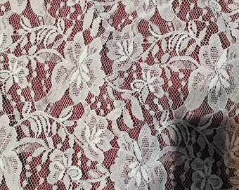 1 Yard Chantilly lace fabric for bridal dress