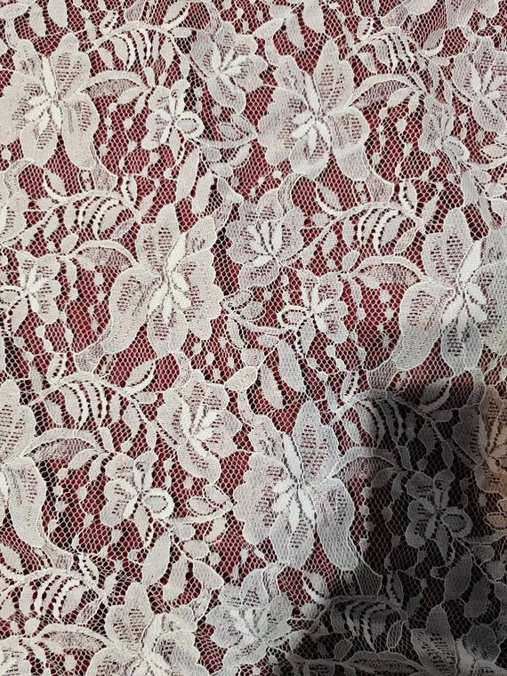 1 Yard Chantilly lace fabric for bridal dress