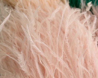5yards Ostrich Feather Trimming Fringe Tassels Plume with Satin Ribbon for Dress Millinery Fascinators Crafts 5 yards lot