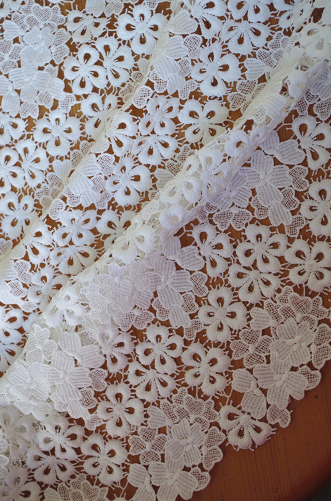 Ivory Lace Fabric With Leaf Grass Floras by the Yard - Etsy