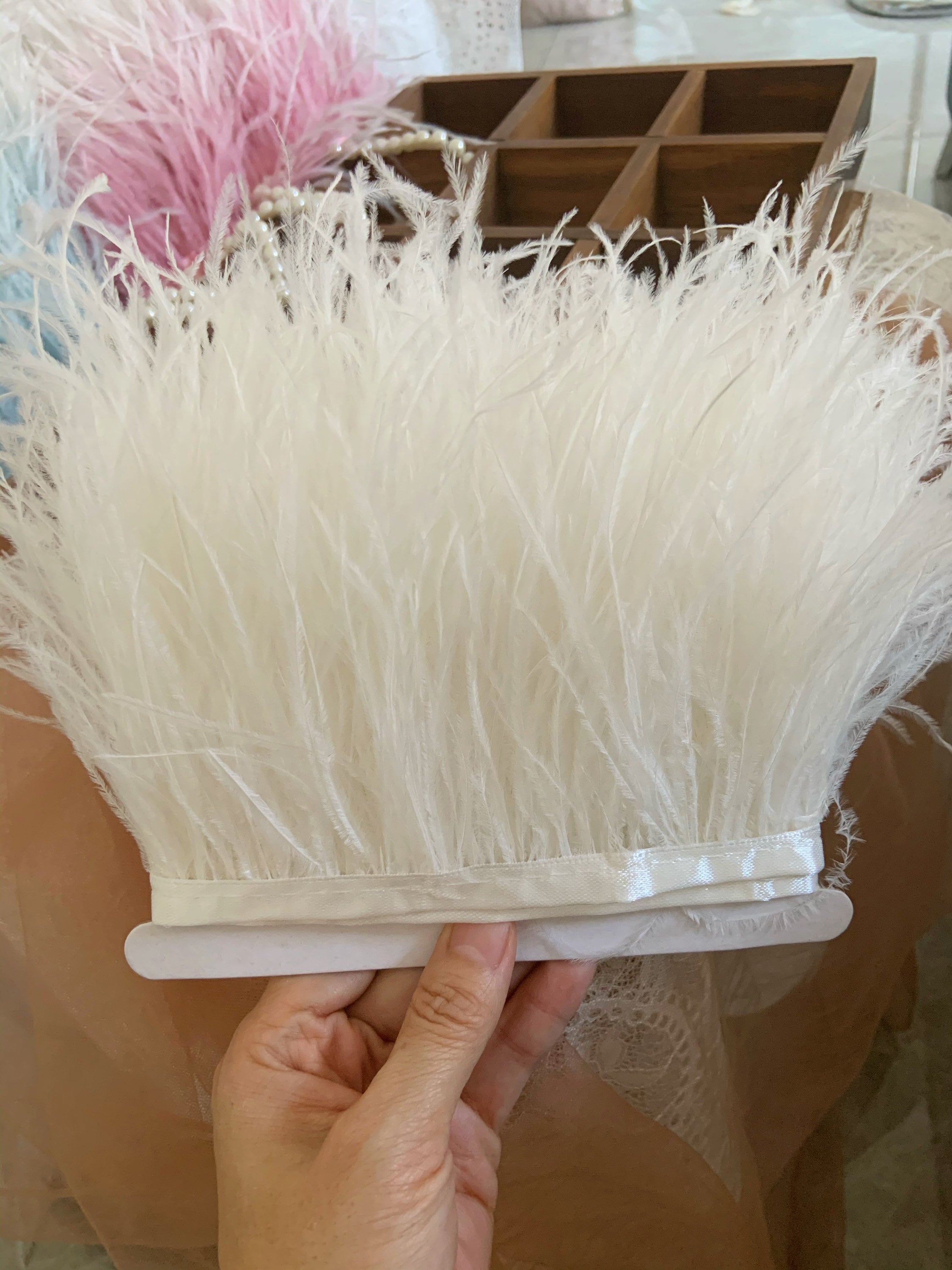 Christmas 10yards Ostrich Feathers Trim 9-14 Cm Plumes Ribbon Selvage For  Diy Wedding Dress Decoration Crafts Accessories Wholesale