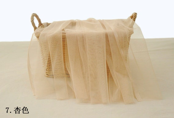 skin flesh color plain tulle netting fabric, tulle for bridal veil, bridal dress fabric, earth tone tutu mesh fabric, 30+ colors