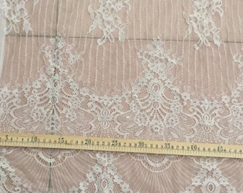 off white chantilly lace fabric, lace fabric for bridal dress lingerie, French lace fabric on sale, 2018 new arrival