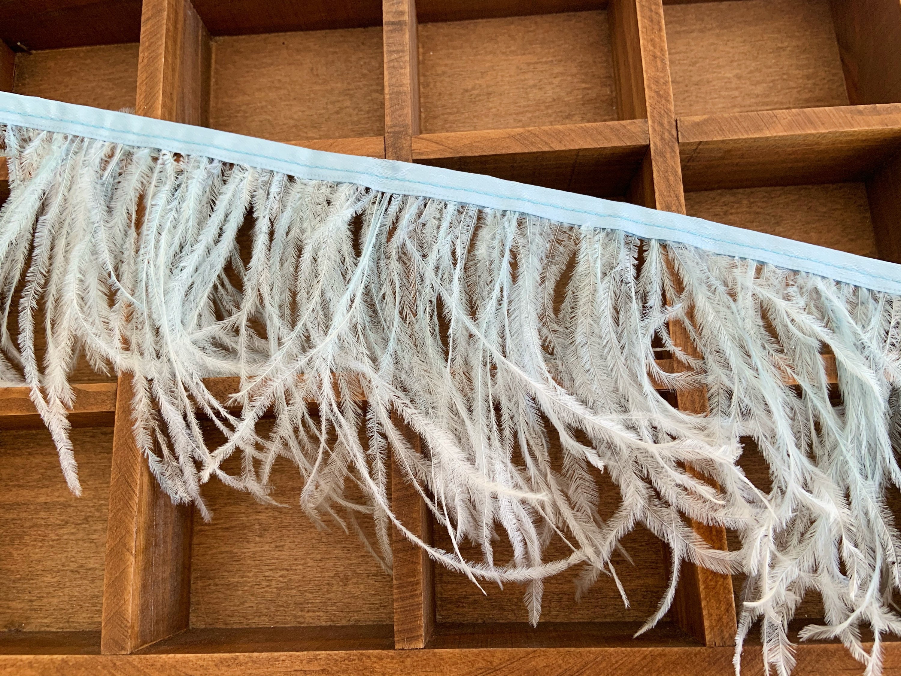 Ostrich Feather Fringe trim with ombre color dust mauve Etsy