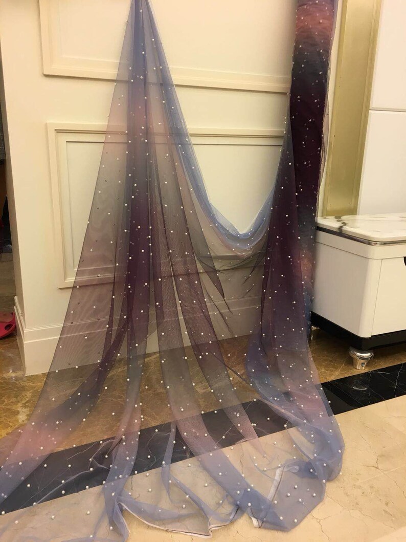 tulle with beads