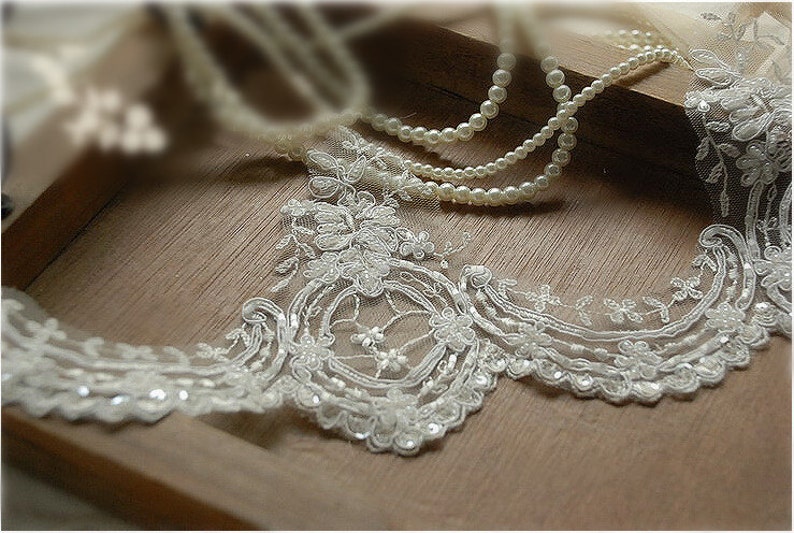 beaded bridal trim