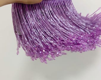 Purple bead Fringe trim for dress supplies, dance costume trim