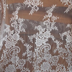 Off White Chantilly Lace Fabric - Etsy