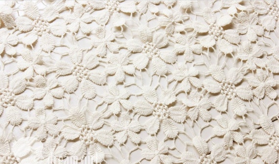 Cotton Guipure Lace Fabric,cream Cotton Lace Fabric,chic Bridal Lace Fabric,  Ivory Lace Fabric, Bridal Lace Fabric 