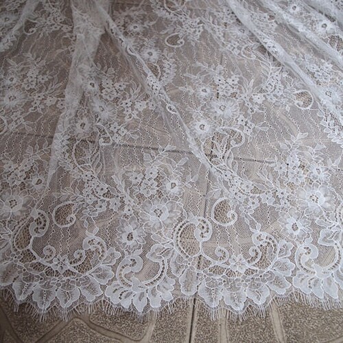 3 Yards off White Chantilly Lace Fabric Bridal Chantilly - Etsy