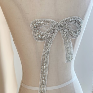 rhinestone applique with bow Rhinestone bow for dress dance costume, rhinestone  necklace