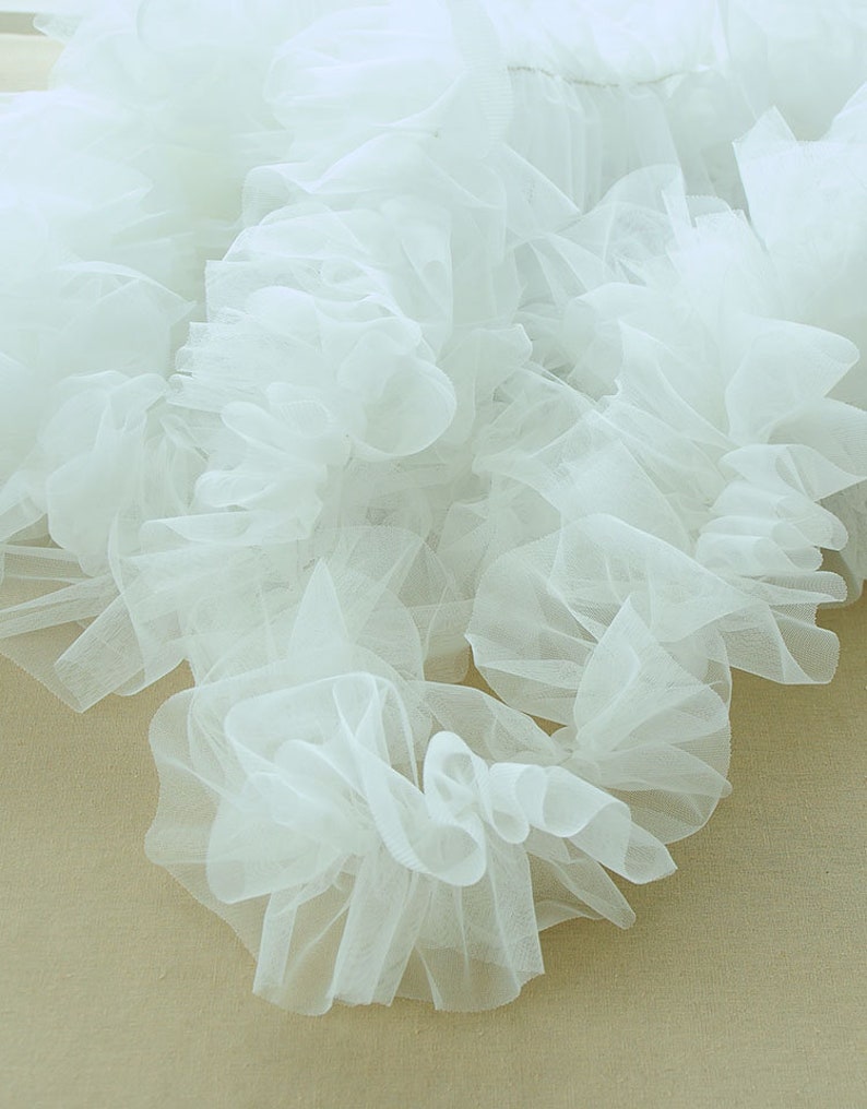 White 6 Inches Extra Dense Ruffled Trim for Tutu Dress Soft | Etsy