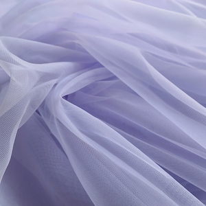 Light purple High density tulle fabric, extra dense mesh fabric, milan tulle fabric for prop, dress, couture