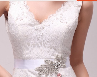 crystal applique, rhinestone Applique, Bridal Applique, beaded rhinestone applique ZP049