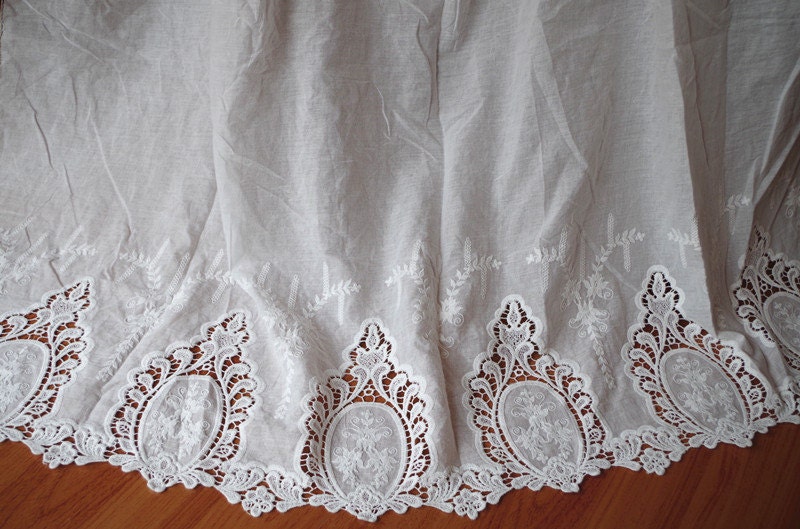 Off White Cotton Eyelet Lace Fabric Hollowed Out Lace Fabric - Etsy