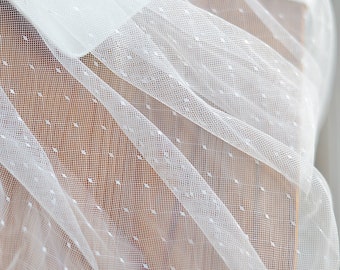 Soft Tulle Fabric with diamond and dots