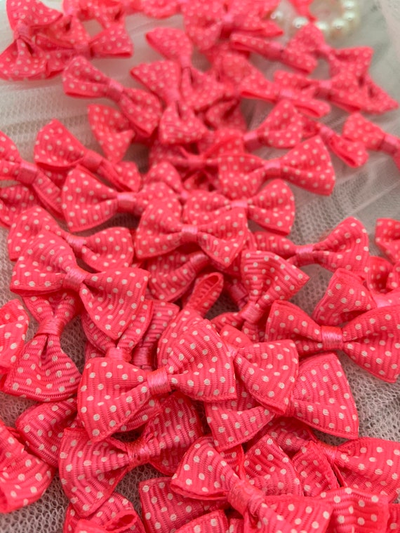 300pcs handmade ribbon Bows for party Decors, gift packing, mini Jewelry Bow Appliques, baby headbands