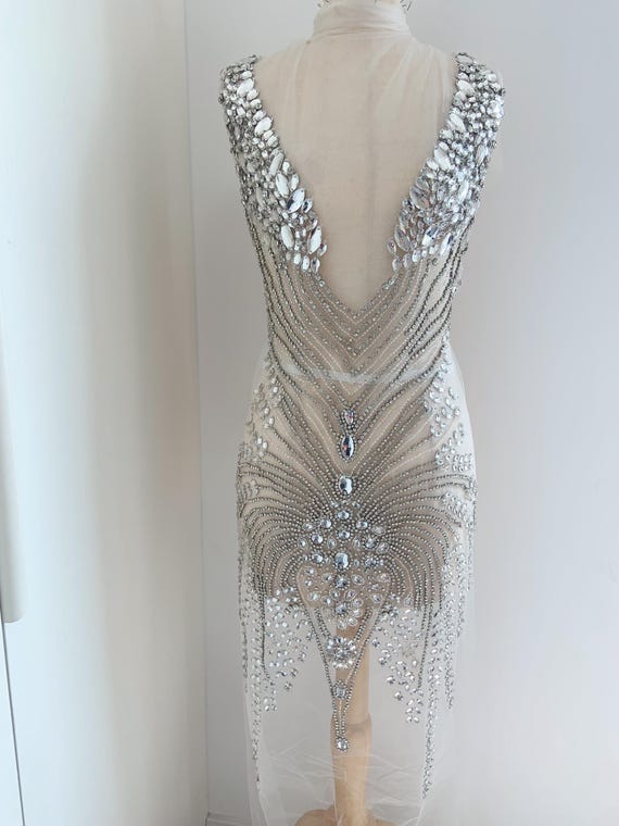Full body Rhinestone applique  for couture, dress, costume, prom dress, ball gowns