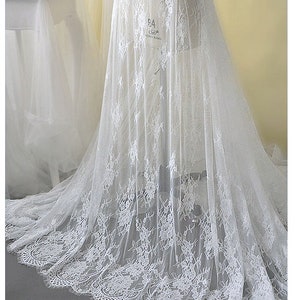off white chantilly lace fabric, lace fabric for bridal dress lingerie, French lace fabric on sale, 2018 new arrival