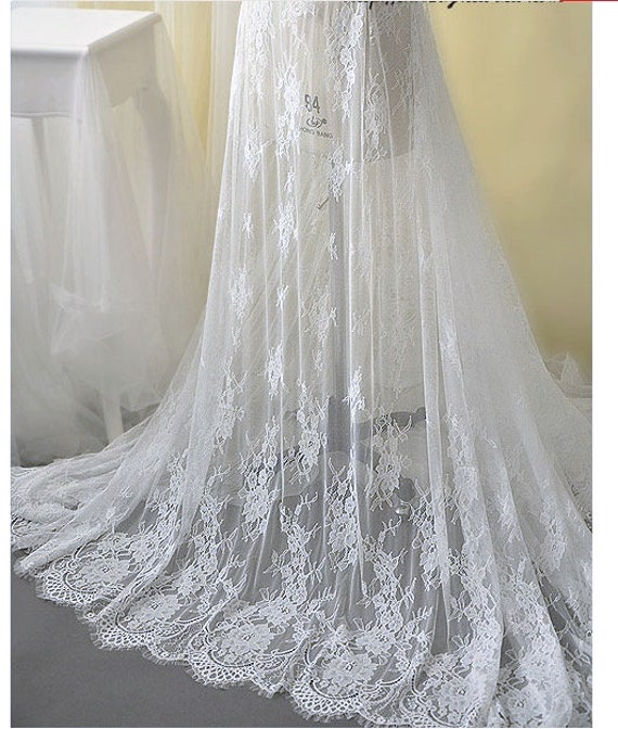 off white chantilly lace fabric, lace fabric for bridal dress lingerie, French lace fabric on sale, 2018 new arrival