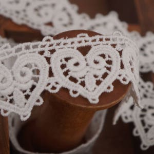 Cotton Lace Trim, vintage lace trim,cotton guipure trim lace, white cotton lace trim by the yard, lace border  2yards