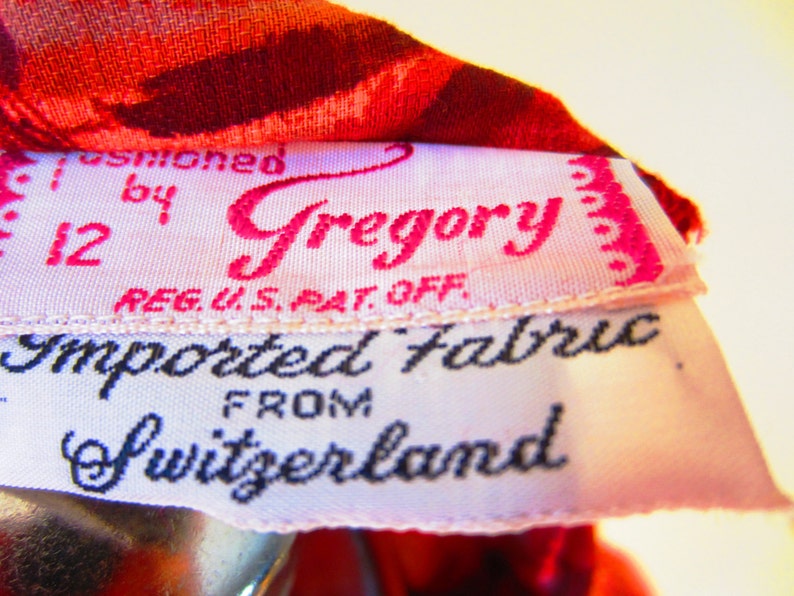 Vintage 50s Red Blouse by Gregory