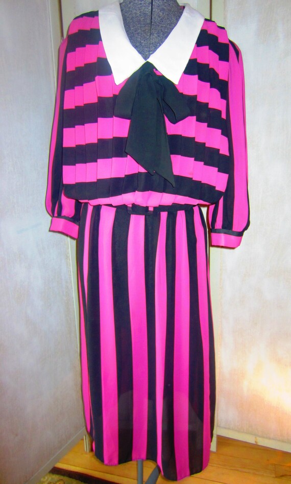 Vintage 80s Striped Dress by Alexis