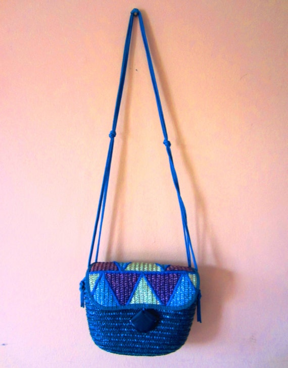 Vintage Woven Straw handbag by Barbara Bolan for B