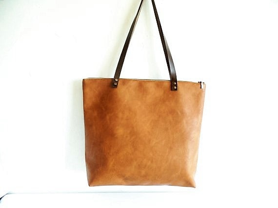 Large Tote Bag Zippered Large Vegan Leather Tote Bag Heavy - Etsy