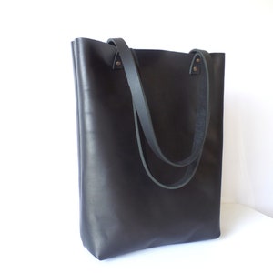 Leather tote bag, Large leather tote bag, Full grain leather tote bag, Simple everyday casual shoulder bag